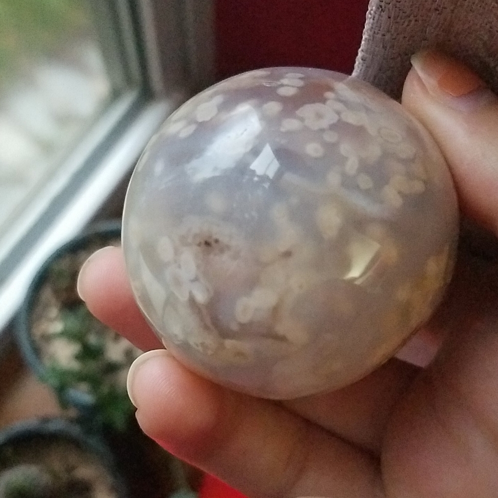 Flower agate egg - Picture 4 of 5